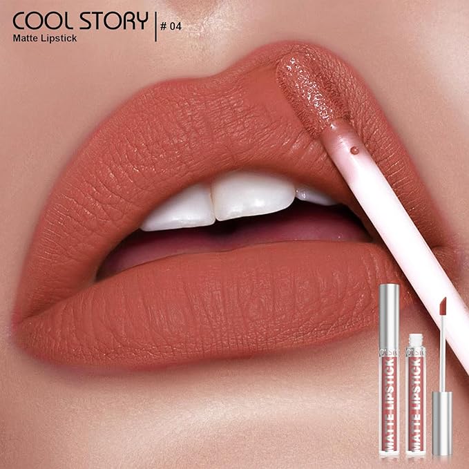 Matte Lip Gloss Stain Color Tint Long-Lasting Waterproof Formula (04)