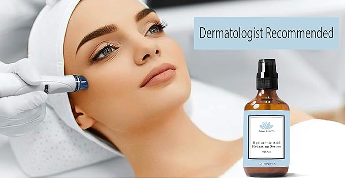 JOYAL BEAUTY Hyaluronic Acid Serum for Face Skin Eyes Lips. 100% Pure Anti-aging Hydrating Skin Serum. 4% Highest Concentration On The Market. Super Low Molecular Weight for Deep Penetration.