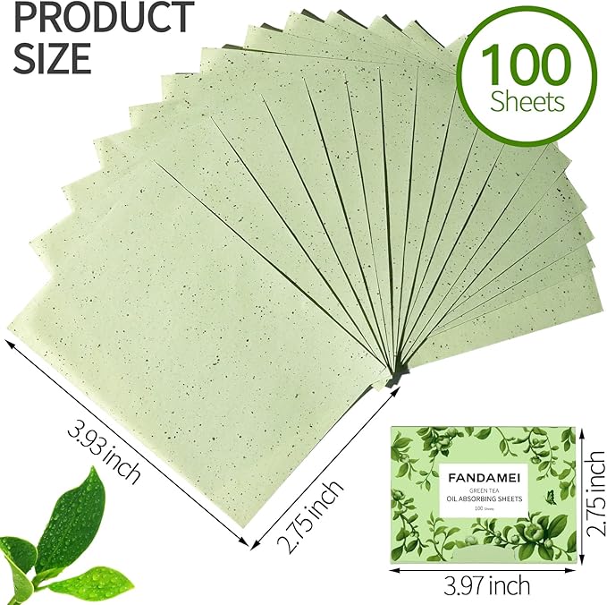 FANDAMEI Oil Blotting Sheets For Face, Oil Blotting Papers For Face, Blotting Paper for Oily Skin, Oil Control Film, Oil Absorbing Sheets, Oil Absorbing Tissues, 200 Counts