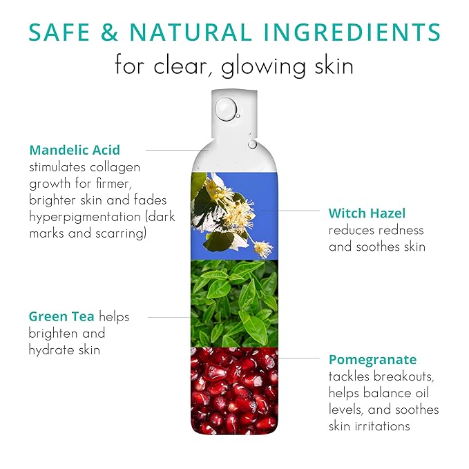 Face & Body Wash [6.7 Fl Oz] Skin Care for Acne and Folliculitis-Prone Skin - Gentle Everyday Exfoliating Cleanser with Mandelic Acid and Botanicals