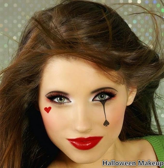 Go Ho Red Liquid Eyeliner Stamp,Heart Stamp Eyeliner Red Makeup,Halloween Costumes Makeup,Double-Seal Waterproof Eyeliner Pen,Long-lasting Smudge-proof Eye Liner Makeup Tools,1 PC