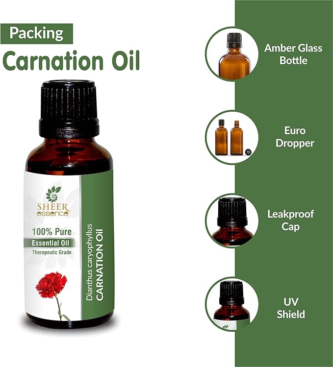 Carnation Oil 100% Pure Undiluted Natural Uncut Therapeutic Grade Steam Distilled Essential Oils for Skin, Hair and Aromatherapy 5000ML