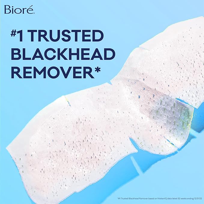 Bioré Original Blackhead Remover Strips, Deep Cleansing Nose Strips With Instant Pore Unclogging, Features C-Bond Technology, Oil-Free, Non-Comedogenic Use, 14 Count