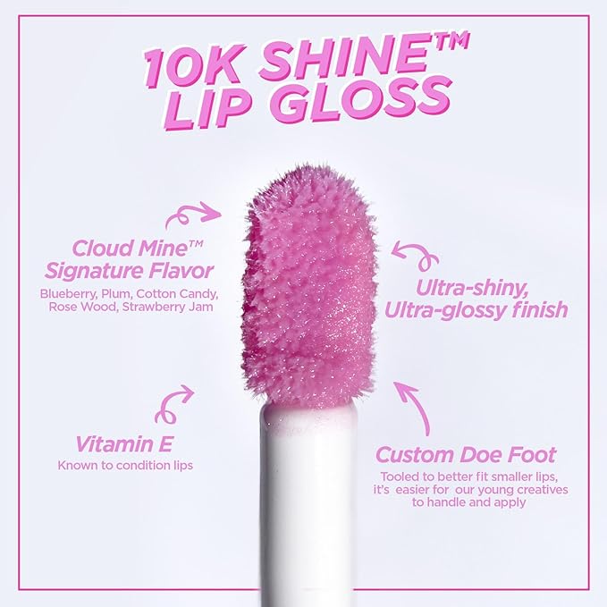 Petite 'N Pretty Snow Getter Lip Gloss Set – Mini 10K Shine Trio for Kids, Tweens & Teens – Non-Toxic, High-Gloss Sparkly Makeup – Gift-Ready Clean Beauty Set