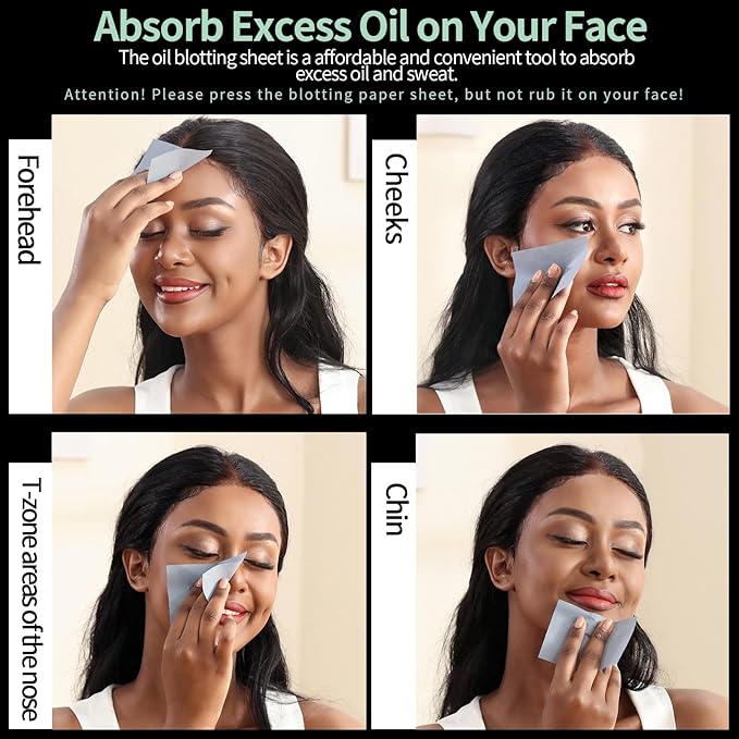 FANDAMEI Oil Blotting Sheets For Face, 200 Counts Oil Blotting Papers For Face, Blotting Paper for Oily Skin, Oil Control Film, Oil Absorbing Sheets, Oil Absorbing Tissues