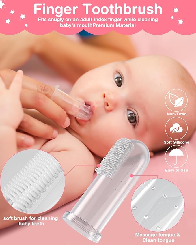 OTTOLIVES Baby Healthcare and Grooming Kit, 24 in 1 Baby Electric Nail Trimmer Set Newborn Nursery Health Care Set for Newborn Infant Toddlers Baby Boys Girls Kids Haircut Tools (0-3 Years+) (Pink)