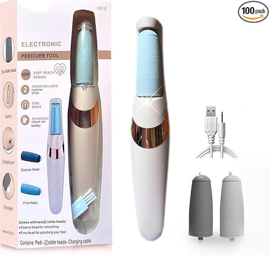 Smooth Pedicure Wand for Feet Electric Foot Callus Remover Rechargeable Pedicure Tools for Feet Callus Removal Tool Rechargeable Foot Callus Remover Best Device for Feet Care Freely