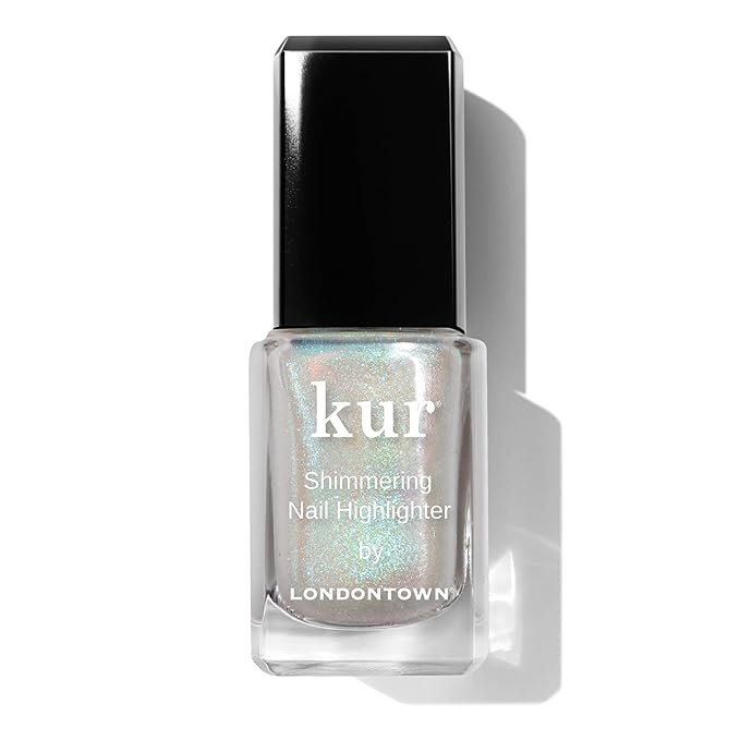 LONDONTOWN Shimmer Nail Highlighter - Multi-Dimensional Iridescent Finish Nail Polish Treatment, Vegan Cruelty Free, Shimmery Pastel Opal Aurora Borealis, Stardust - .40fl oz