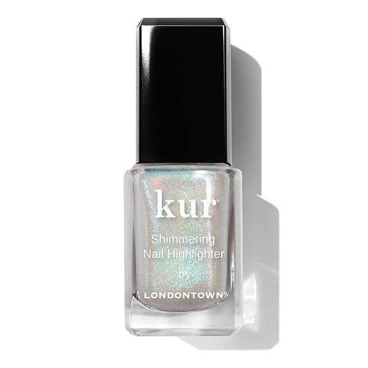 LONDONTOWN Shimmer Nail Highlighter - Multi-Dimensional Iridescent Finish Nail Polish Treatment, Vegan Cruelty Free, Shimmery Pastel Opal Aurora Borealis, Stardust - .40fl oz