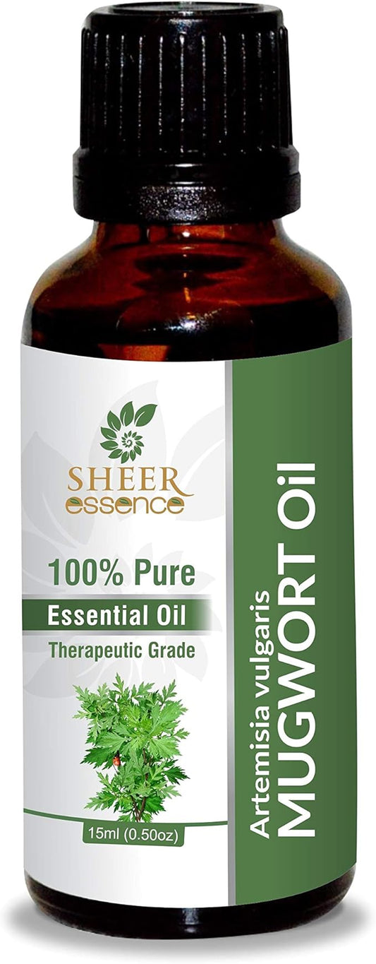 Mugwort Oil 15 ML (0.51 Fl.OZ) | 100% Pure Natural Undiluted Uncut Therapeutic Grade Artemisia Vulgaris Essential Oil