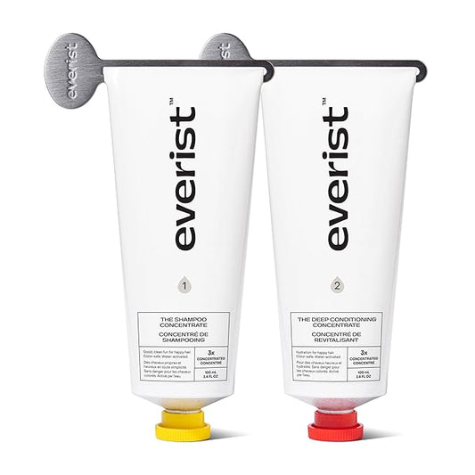 The Haircare Essentials Duo, Includes Shampoo & Deep Conditioner, Repairs Hair, Ideal for Sensitive Scalp, Hydration and Smoothing, Plant-based, Color-safe, 3.4 fl oz Each