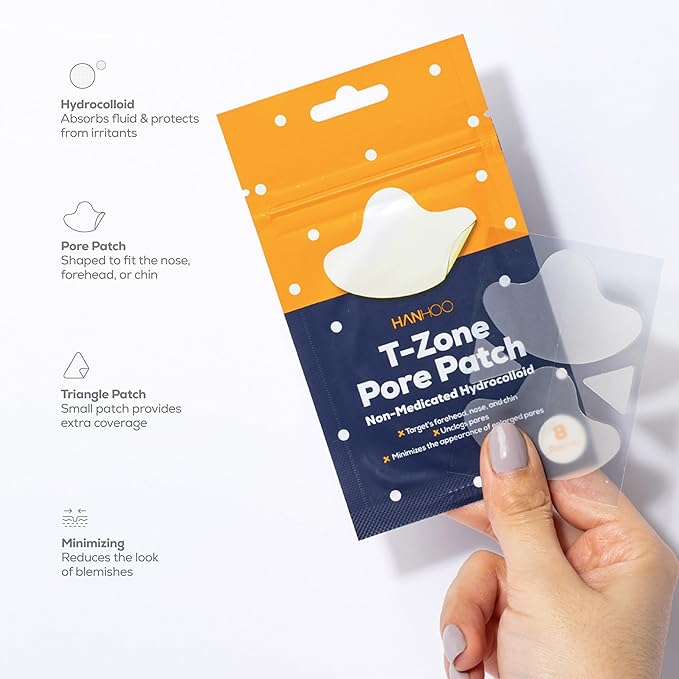 Hanhoo Dark Spot Brightening Patch and T-Zone Pore Patch Bundle, 28 Total Patches, with Niacinamide and Hyaluronic Acid, Hydrocolloid Patches for Clogged Pores, Microneedle Patches for Dark Spots