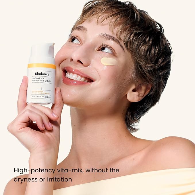 BIODANCE Radiant Vita Niacinamide Cream, Brightening, Dark Spot Correcting Facial Moisturizer, Korean Skincare | 1.69 fl.oz, 50ml