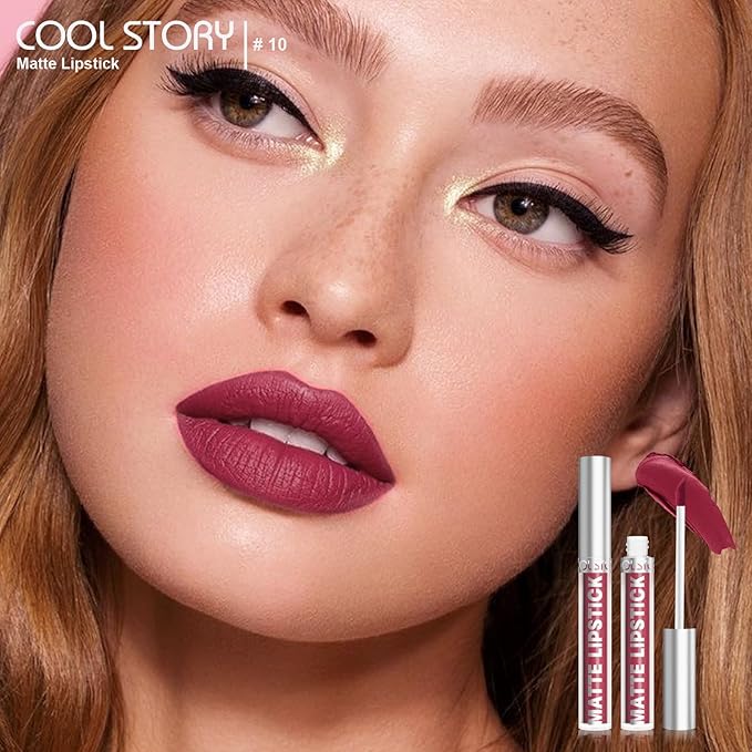 Matte Lip Gloss Stain Color Tint Long-Lasting Waterproof Formula (10)