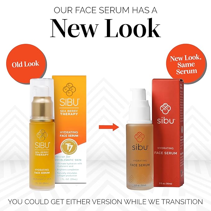 Sibu Hydrating Facial Serum, Made From Premium Sea Buckthorn Oil & Hyaluronic Acid (1oz) – Hydrates Dry Skin, Brightens Complexion & Reduces Blemishes