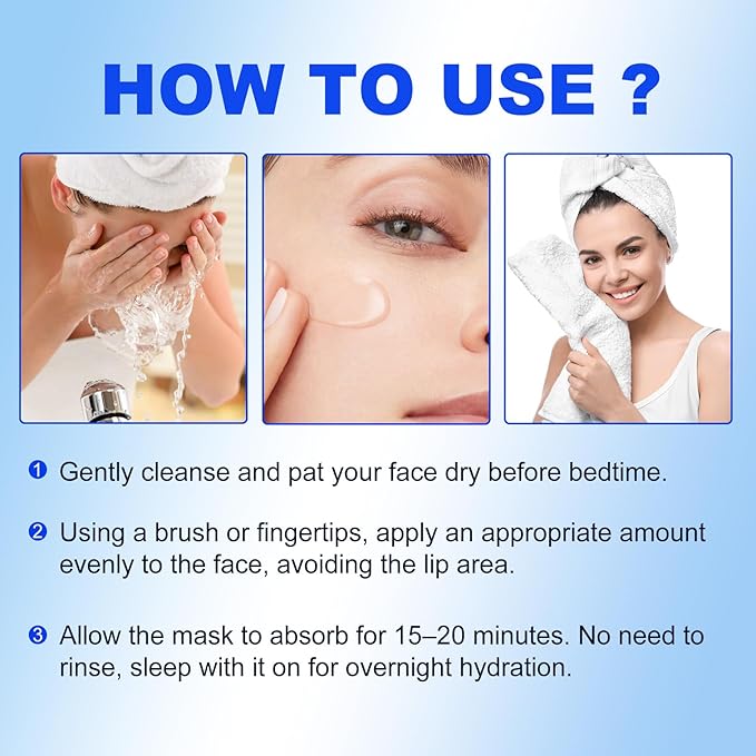 Hyaluronic Acid Powder for Skin, Hyaluronic Acid Powder, Water-Soluble Formula, DIY Low Molecular Face Mask for Anti-Aging & Hydration, Micro Ingredients Facial Serum 2 Pack