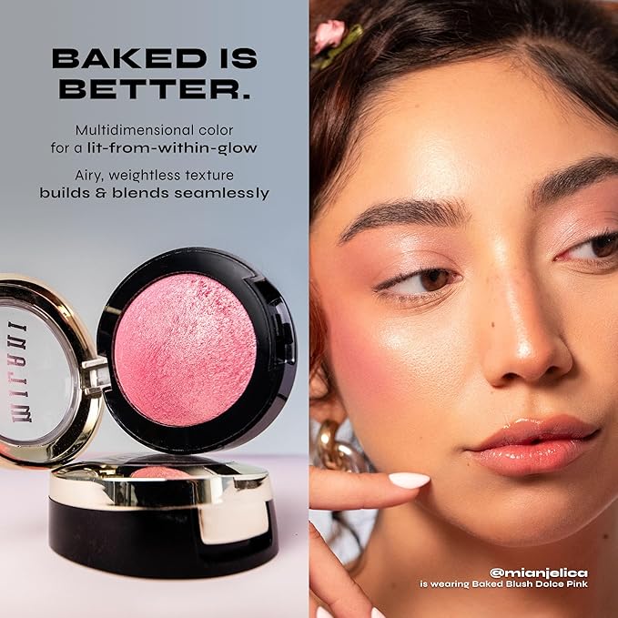 Milani Rose Blush, Powder Blush for Cheeks, Cruelty Free Makeup - Shape, Contour & Highlight Face for a Natural Matte Finish -Tea Rose
