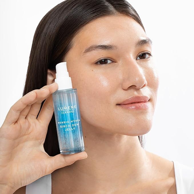 Lumene Nordic Hydra [Lähde] Birch Dew Jelly - Dual Hydrating Serum Face Moisturizer with Hyaluronic Acid and Nordic Birch Sap - Faily Face Serum for Dry Skin and All Skin Types (1.7 fl oz)