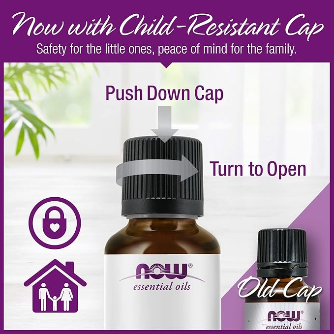 NOW Essential Oils, Peppermint Oil, Invigorating Aromatherapy Scent, Steam Distilled, 100% Pure, Vegan, Child Resistant Cap, 4-Ounce