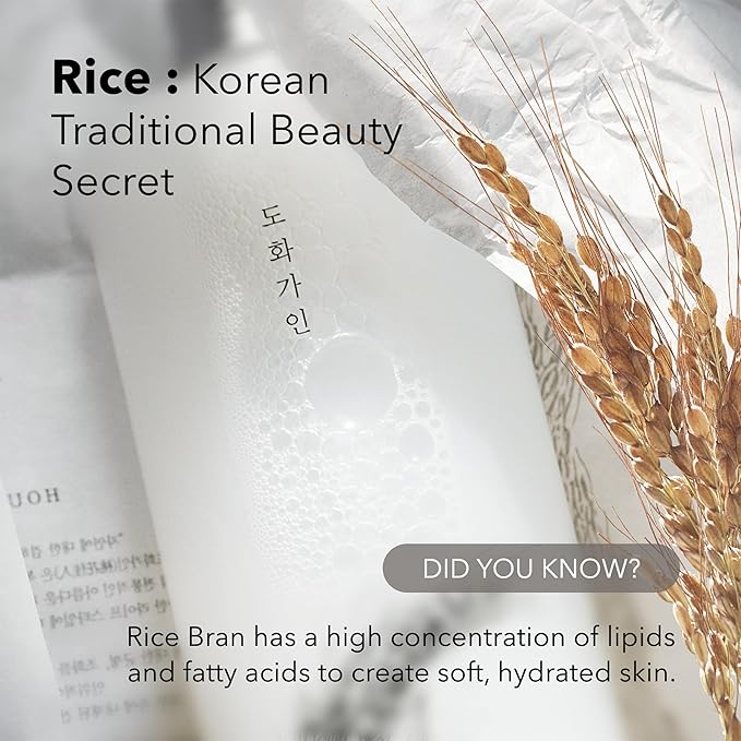 Gentle Rice Bran Toner Korean for Face (Tone, Rejuvenate & Moisturize) - Hydrating Vegan with Hyaluronic Acid - Rice Bran Extract (6.76 Fl oz)