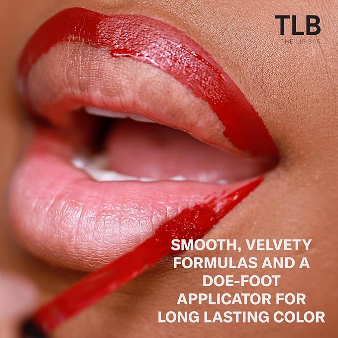 The Lip Bar - Nonstop Liquid Matte Lipstick, Bawse Lady (Blue Red) - High Pigment - One Swipe - Long Lasting - Jojoba Oil, Vitamin E - Vegan, Gluten Free, Cruelty Free - Makeup & Cosmetics - .24 fl oz