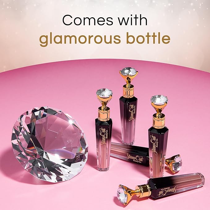 StansOut Beauty Diamond Lustre Fancy Pink Hydrating Lip Gloss | Cute Nude Moisturizing Butter-Smooth Colors | Shades for Naturally Plump & Pout, Sparkling clear finishes & Glossy Choices.