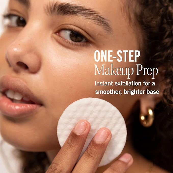 First Aid Beauty - Facial Radiance Pads with Glycolic & Lactic Acids, Daily Exfoliating Pads with AHA that Help Tone & Brighten Skin, One-Step Makeup Prep, Compostable for Daily Use, 60 ct