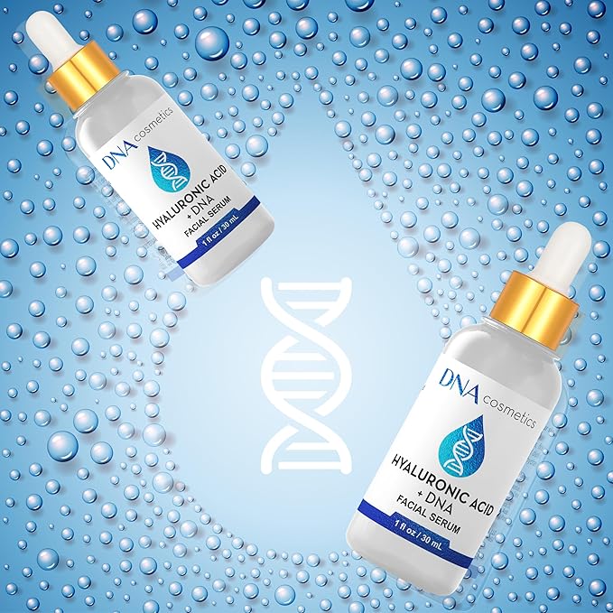 PDRN Hyaluronic Acid Serum with DNA Repair Enzymes – Anti-Aging, Hydrating & Brightening, Wrinkles, Dark Spots & Youthful Skin HA Acido Hialuronico – 1 fl oz