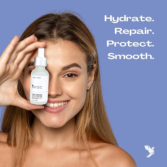 Hyaluronic Acid 2% + B5 Serum 30ml/1oz – USA Made - All Skin Types - Hyaluronic Acid for Face – Hydrating, Plumping & Lightweight – Fragrance Free Skincare – Moisturizing Face Serum for Women