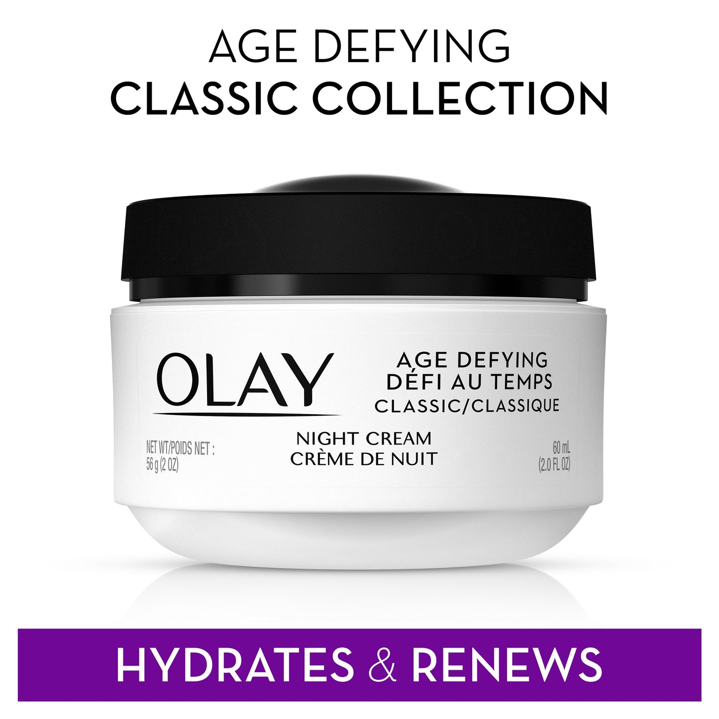Night Cream With By Olay, Age Defying Classic Moisturizer With Vitamin E, Pack Of 3