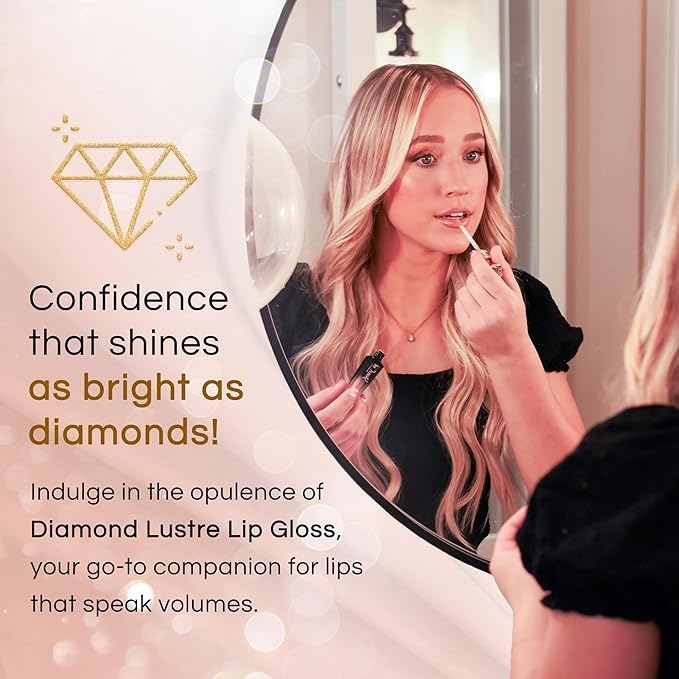 StansOut Beauty Diamond Lustre Fancy Light Hydrating Lip Gloss | Cute Nude Moisturizing Butter-Smooth Colors | Shades for Naturally Plump & Pout, Sparkling clear finishes & Glossy Choices.