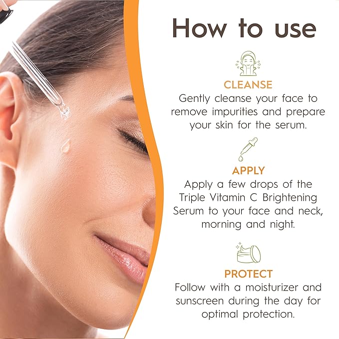 Tree To Tub Illuminating Vitamin C Serum - Triple Vitamin C Hydrating Serum for Face, Hyaluronic Acid - Maximum Anti-Aging Power Glow - Antioxidant for Dry, Sensitive Skin