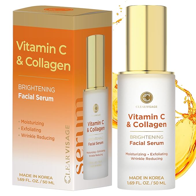 Vitamin C Serum For Face - Dermatologist Tested, Anti-Aging Face Moisturizer With Collagen, Brighting & Dark Spot Remover & Glass Skin - Clean Beauty Korean Skin Care For All Skin Types