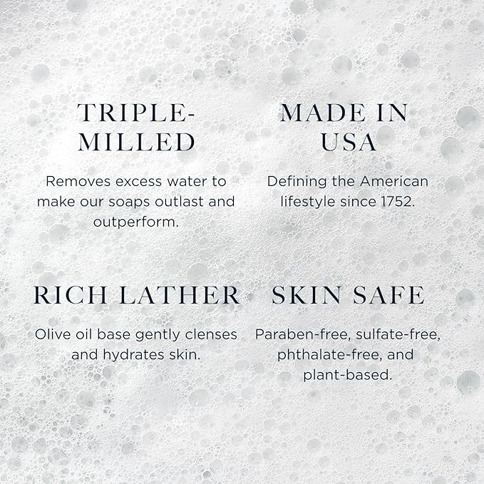 Caswell-Massey Men’s Bar Soap Gift Set - 2571, Woodgrain & Sandalwood - Moisturizing Triple-Milled Body Wash Bars for All Skin Types, Plant-Based & Essential Oils Formula, Made in USA, 3 x 5.8 oz