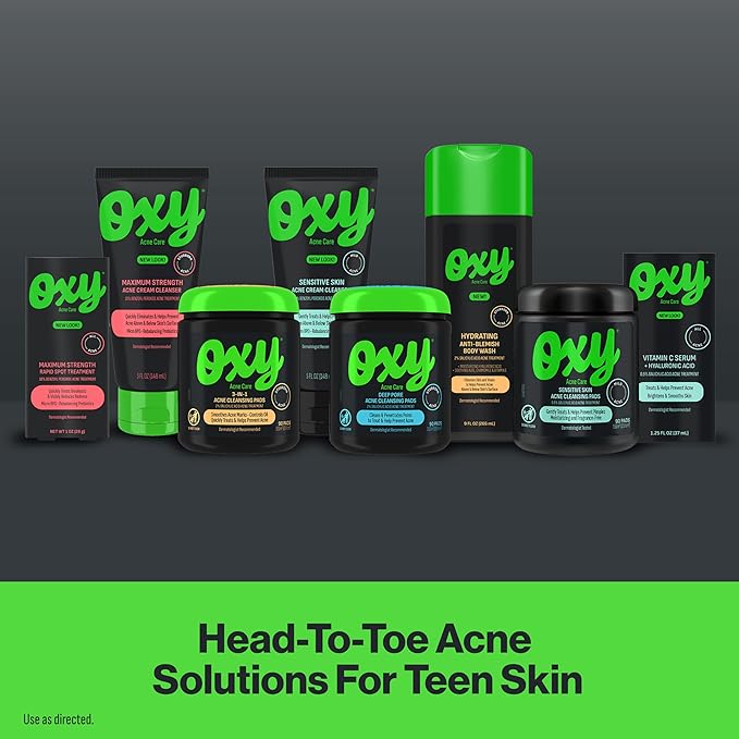 Oxy Deep Pore Acne Facial Cleansing Pads, 55 pads