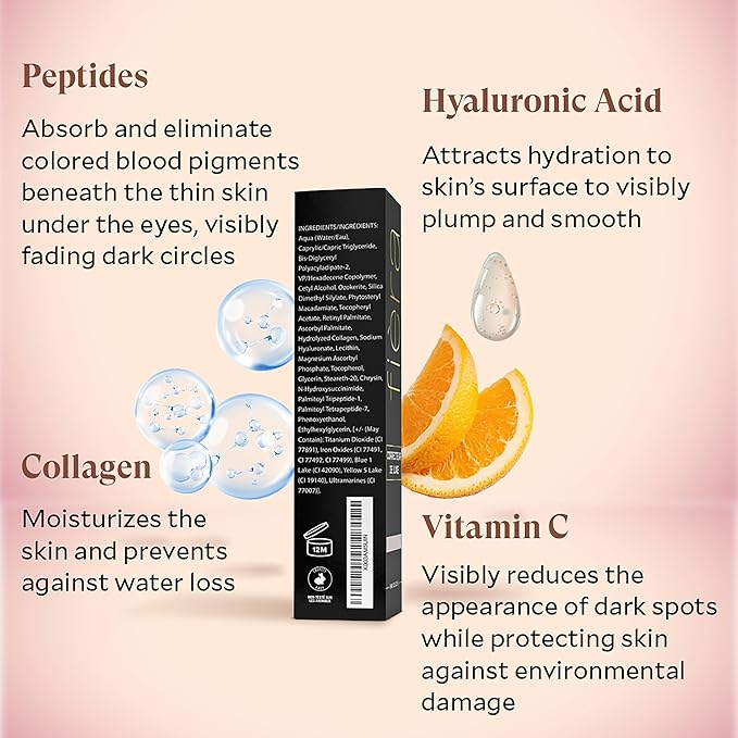 Fièra Luxury Concealer & Foundation with Anti-Aging Ingredients - Full Coverage for Dark Circles, Wrinkles, Fine Lines, and Spots, All-Day Wear For Mature Skin - Bisque, 0.5 FL. OZ. / 15 ML