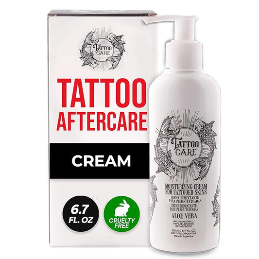 Tattoo Aftercare Lotion, Color Brightening and Enhancing Moisturizer, Ink Hydration Cream, for New and Old Tattoos - Cruelty-Free - Fluid 6.7 oz