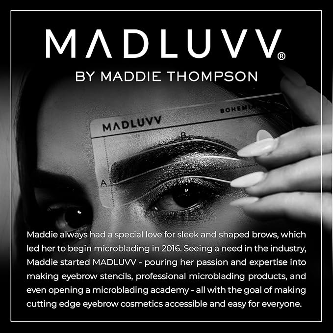 MADLUVV Brow Stamp Refill* - Color Stamp for Brows & Root Touch Up for Women & Men, Instantly Conceal Hair Loss, Grey Hair, Thinning Hair with Stain-Proof/Smudge-Proof Powder Formula (True Red)