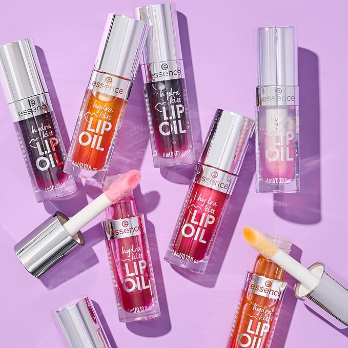 essence Hydra Kiss Lip Oil, Intense Hydration & Glossy Finish, Infused with Hyaluronic Acid, Vitamin E & Jojoba Oil, Vegan & Cruelty Free (05 | Midnight Mystery)