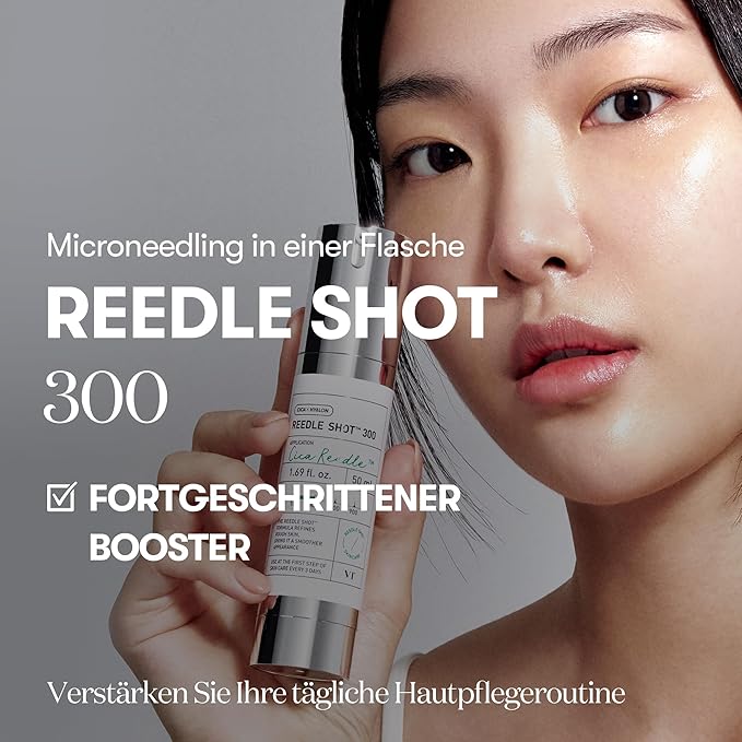 VT COSMETICS CICA Reedle Shot 300, Advanced Night Exosome, Microneedling Serum, Centella Asiatica, Hyaluronic Acid, Propolis, Soft Skin, Regeneration, Glass Skin, Korean Skin Booster 1.69Fl Oz (50ml)