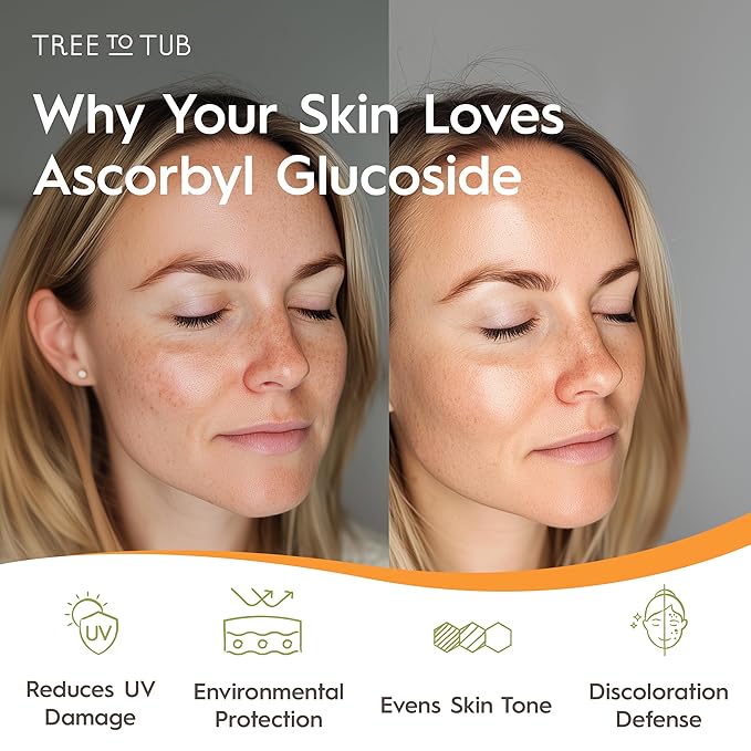 Tree To Tub Illuminating Vitamin C Serum - Triple Vitamin C Hydrating Serum for Face, Hyaluronic Acid - Maximum Anti-Aging Power Glow - Antioxidant for Dry, Sensitive Skin