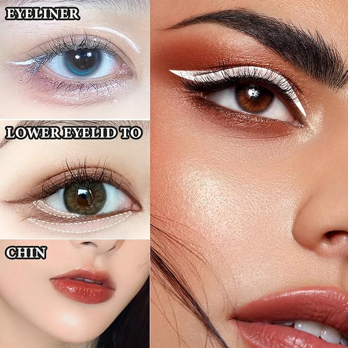 12 PCS Eyeliner Pencils,Professional Long Lasting Waterproof Makeup Pencils,Highly Pigmented Inner Corner Eye Highlighter Eyeliner Pencil Eye Liner Pen Sets for Women