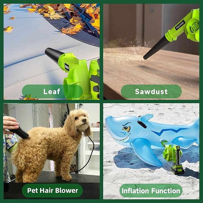 Leaf Blower Cordless with Battery and Charger, 20V Electric Cordless Blower 120MPH Small Leaf Blower, Lightweight Battery Blower Yard Tools Grass Blowers for Lawn Care Patio Backyard Leaves and Dust