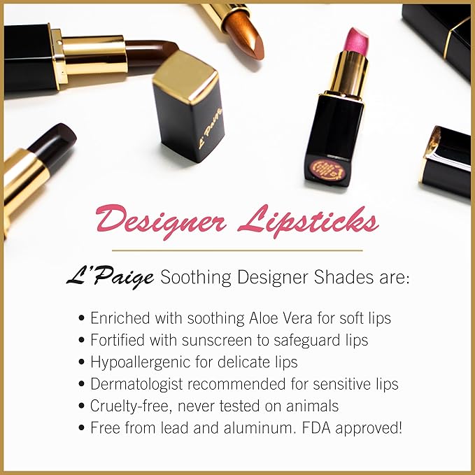 L’Paige L95 – PINK/FROST Designer Lipstick | Dual-Sided Moisturizing Formula with Aloe Vera | Split-Tone Frosted Finish