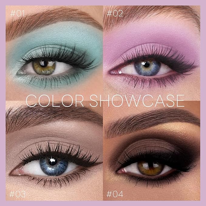 Light Purple Single Matte Eyeshadow, Velvet Eye Shadow Pressed Powder Primer Base Makeup, High Pigmented LongLasting Violet Lavender Eye Shadow Palette Makeup, sombras para ojos 02