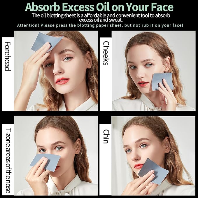 FANDAMEI 1800 Counts Oil Blotting Sheets For Face, Oil Blotting Papers For Face, Blotting Paper for Oily Skin, Oil Absorbing Sheets, Oil Control Film, Oil Absorbing Tissues