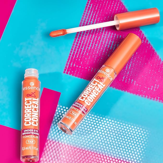 essence | Correct & Conceal Under Eye Brightening Concealer | Easy Application, Lightweight, Buildable, Infused with Aloe Vera | Vegan & Cruelty Free (30 | Tan)